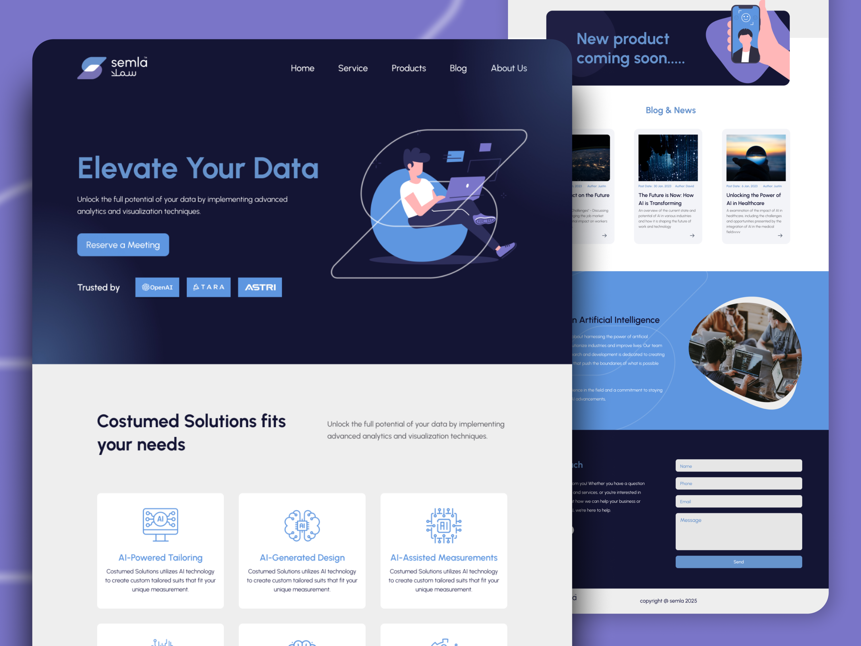 Semla AI - AI Platform & Web Design